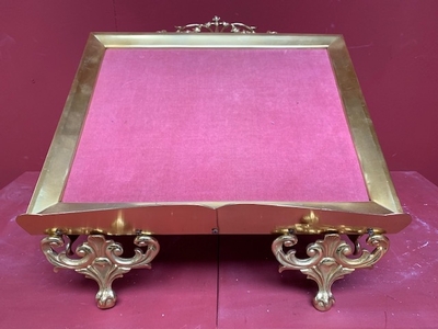 Missal Stand style Baroque en Bronze / Brass Polished and Varnished, Belgium 19th century