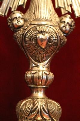 Monstrance style Baroque en full silver, Belgium 18 th century