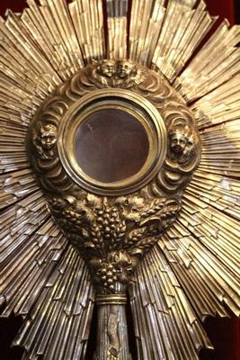 Monstrance style Baroque en full silver, Belgium 18 th century