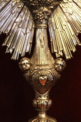 Monstrance style Baroque en full silver, Belgium 18 th century