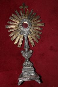 Monstrance style Baroque en Full - Silver, France 1830