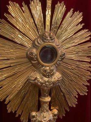 Monstrance style Baroque en Brass / Gilt, France 19 th century ( Anno 1835 )