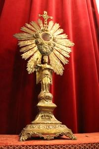 Monstrance style Baroque en full silver, France 19th century (ANNO 1820)