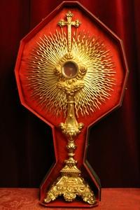 Monstrance style Baroque en full silver, France 19th century