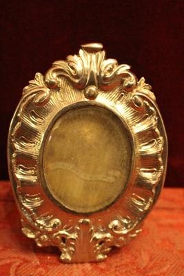 Relic St. Godelieve style Baroque en full silver, Dutch 19th century