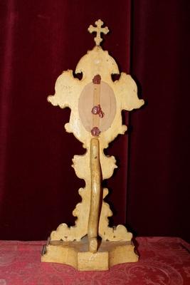 Reliquary Relic Ex Ossibus St. Emerentianus  style Baroque en Wood / Gilt, France 18 th century ( anno 1790 )