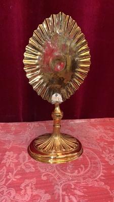 Reliquary / Relic Of The True Cross style Baroque en Brass / Glass, Austria 18th century ( Anno 1780 )