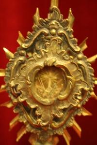 Reliquary / Relic Of The True Cross With Original Documentation style Baroque en Brass, Italy 18 th century / 1750