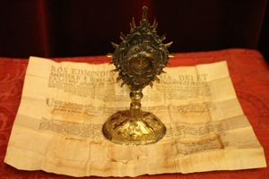 Reliquary / Relic Of The True Cross With Original Documentation style Baroque en Brass, Italy 18 th century / 1750