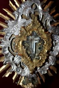 Reliquary / Relic Of The True Cross With Original Documentation style baroque en Brass, Italy 18 th century / 1750