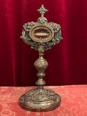 Reliquary St. Paul. style Baroque en full silver, France 19th century ( anno 1825 )