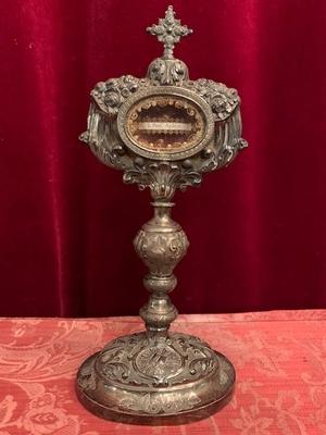 Reliquary St. Paul. style Baroque en full silver, France 19th century ( anno 1825 )