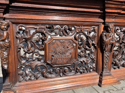 Extremely High Quality Fully Hand-Carved Communion-Rail style BAROQUE-ROCOCO en Wood Oak, Belgium 18th century