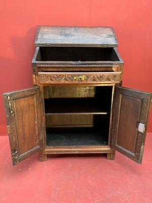 Sacristy - Cabinet Imaginations Agnus Dei St. Peter & St. Paul style Baroque en Fully hand - carved Oak wood, Belgium 18 th century