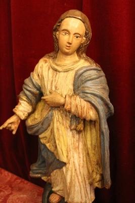 St. Mary Immaculata Conceptionis style Baroque en fully hand-carved wood polychrome, Germany 18 th century