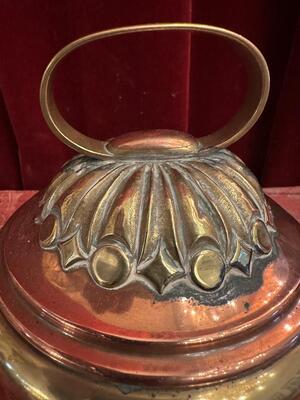 Altar - Bell 4 Bells  style Baroque - Style en Brass / Bronze , Belgium  19 th century ( Anno 1825 )