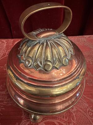 Altar - Bell 4 Bells  style Baroque - Style en Brass / Bronze , Belgium  19 th century ( Anno 1825 )