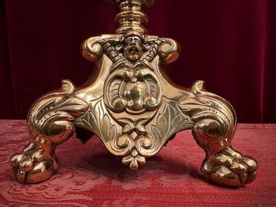 Altar - Cross style Baroque - Style en Bronze / Polished and Varnished, Belgium  19 th century ( Anno 1865 )