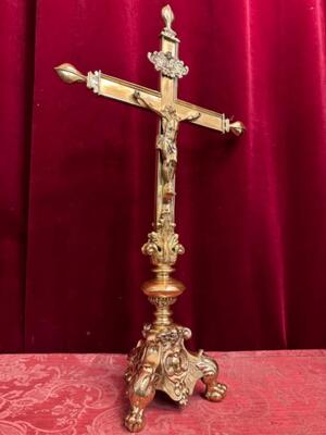 Altar - Cross style Baroque - Style en Bronze / Polished and Varnished, Belgium  19 th century ( Anno 1865 )