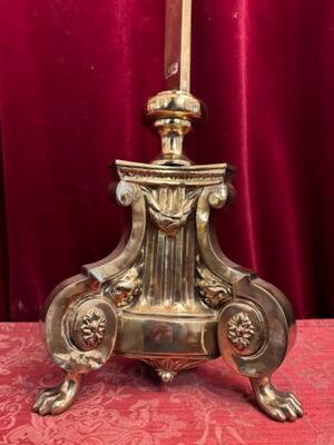Altar - Cross style Baroque - Style en Brass / Bronze , Belgium  19 th century ( Anno 1835 )