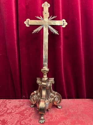 Altar - Cross style Baroque - Style en Brass / Bronze , Belgium  19 th century ( Anno 1835 )