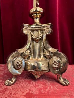 Altar - Cross style Baroque - Style en Brass / Bronze , Belgium  19 th century ( Anno 1835 )