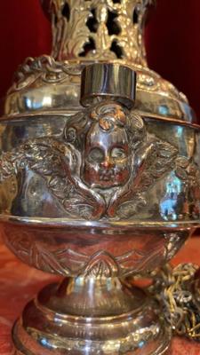 Censer  style Baroque - Style en Brass Silver Plated, Belgium 19 th century ( 1835 )