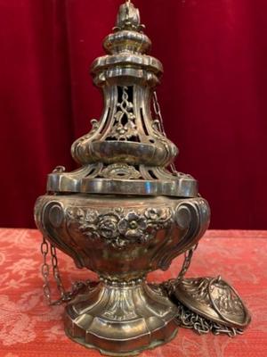 Censer Full Silver style BAROQUE-STYLE en Full - Silver, Belgium 18 th century ( Anno 1790 )