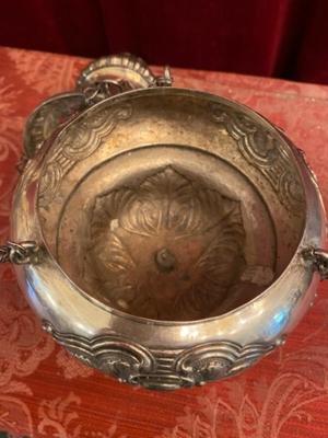 Censer Full Silver style BAROQUE-STYLE  en Full - Silver, Belgium 19 th century ( Anno 1850 )