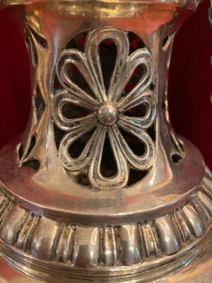 Censer Full Silver style BAROQUE-STYLE  en Full - Silver, Belgium 19 th century ( Anno 1850 )