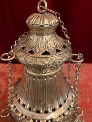 Censer Full Silver style BAROQUE-STYLE en Full - Silver, Belgium 18 th century ( Anno 1740 )