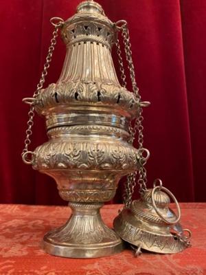 Censer Full Silver style BAROQUE-STYLE en Full - Silver, Belgium 18 th century ( Anno 1740 )