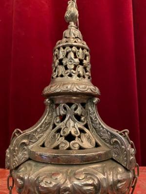 Censer Full Silver style BAROQUE-STYLE en Full - Silver, Belgium 19 th century ( Anno 1820 )