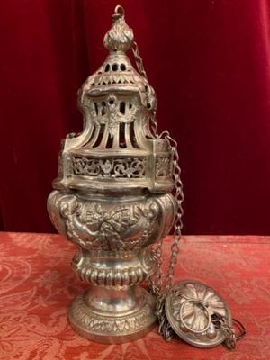 Censer Full Silver style BAROQUE-STYLE en Full - Silver, Belgium 18 th century ( Anno 1790 )