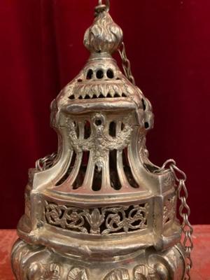 Censer Full Silver style BAROQUE-STYLE en Full - Silver, Belgium 18 th century ( Anno 1790 )