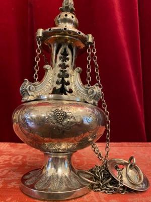 Censer Full Silver style BAROQUE-STYLE en Full - Silver, Belgium 19 th century ( Anno 1810 )