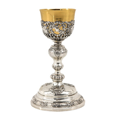 Chalice style Baroque - Style en Full - Silver, Belgium  19 th century