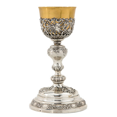 Chalice style Baroque - Style en Full - Silver, Belgium  19 th century