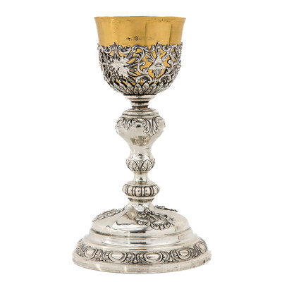 Chalice style Baroque - Style en Full - Silver, Belgium  19 th century