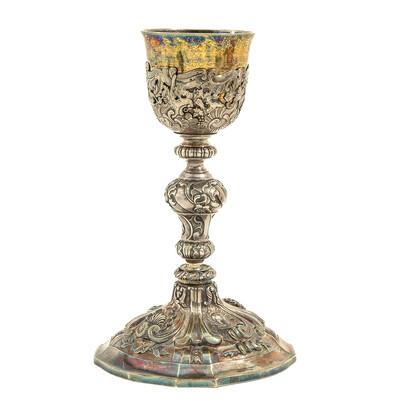 Chalice  style Baroque - Style en Silver, Belgium  19 th century