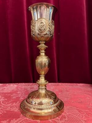 Chalice style Baroque - Style en Full - Silver / Gilt, Belgium  19 th century ( Anno 1835 )