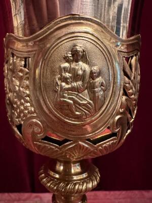 Chalice style Baroque - Style en Full - Silver / Gilt, Belgium  19 th century ( Anno 1835 )