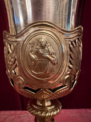 Chalice style Baroque - Style en Full - Silver / Gilt, Belgium  19 th century ( Anno 1835 )