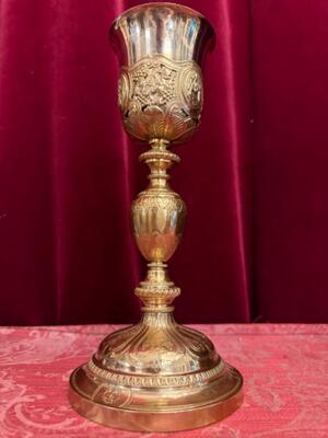 Chalice style Baroque - Style en Full - Silver / Gilt, Belgium  19 th century ( Anno 1835 )