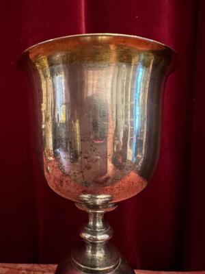 Chalice style Baroque - Style en Brass / Silver Plated / Gilt, Belgium  18 th century