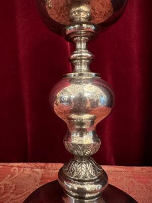 Chalice style Baroque - Style en Brass / Silver Plated / Gilt, Belgium  18 th century