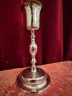 Chalice  style Baroque - Style en Full Silver Cuppa Gilt Inside / Polished & Varnished, Belgium  19 th century ( Anno 1850 )
