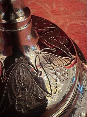 Chalice  style Baroque - Style en Full Silver Cuppa Gilt Inside / Polished & Varnished, Belgium  19 th century ( Anno 1850 )