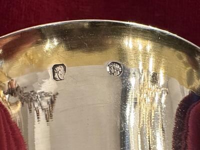 Chalice  style Baroque - Style en Full Silver Cuppa Gilt Inside / Polished & Varnished, Belgium  19 th century ( Anno 1850 )