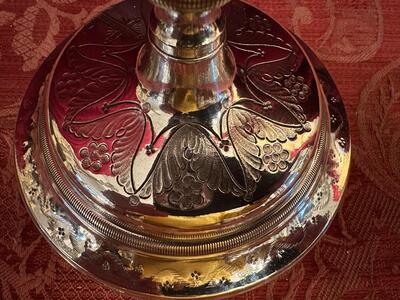 Chalice  style Baroque - Style en Full Silver Cuppa Gilt Inside / Polished & Varnished, Belgium  19 th century ( Anno 1850 )